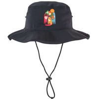 Vintage Abstract Boho Cat Pattern Bucket Hat