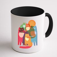 Vintage Abstract Boho Cat Pattern Mug
