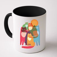 Vintage Abstract Boho Cat Pattern Mug