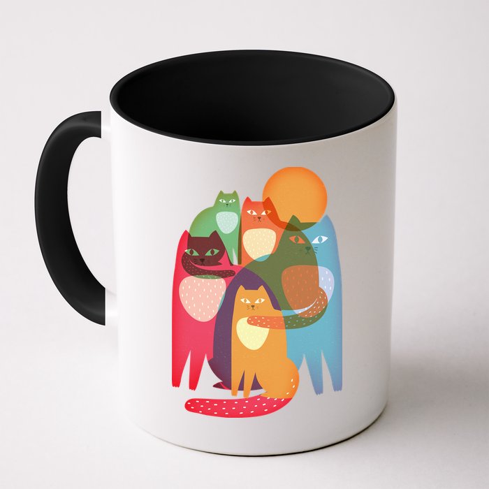 Vintage Abstract Boho Cat Pattern Mug