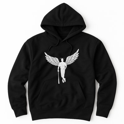 Vintage Angel Baseball Player With Halo And Wings Hoodie