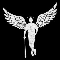 Vintage Angel Baseball Player With Halo And Wings Bucket Hat