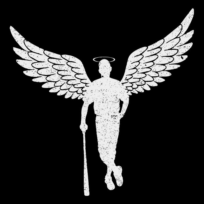 Vintage Angel Baseball Player With Halo And Wings Bucket Hat