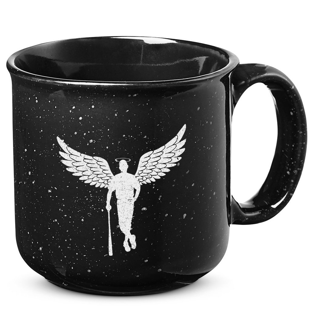 Vintage Angel Baseball Player With Halo And Wings 15oz Campfire Ceramic Mug