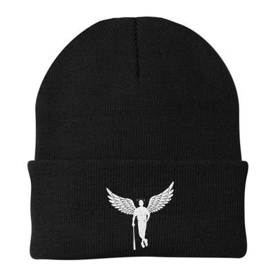 Vintage Angel Baseball Player With Halo And Wings Beanie