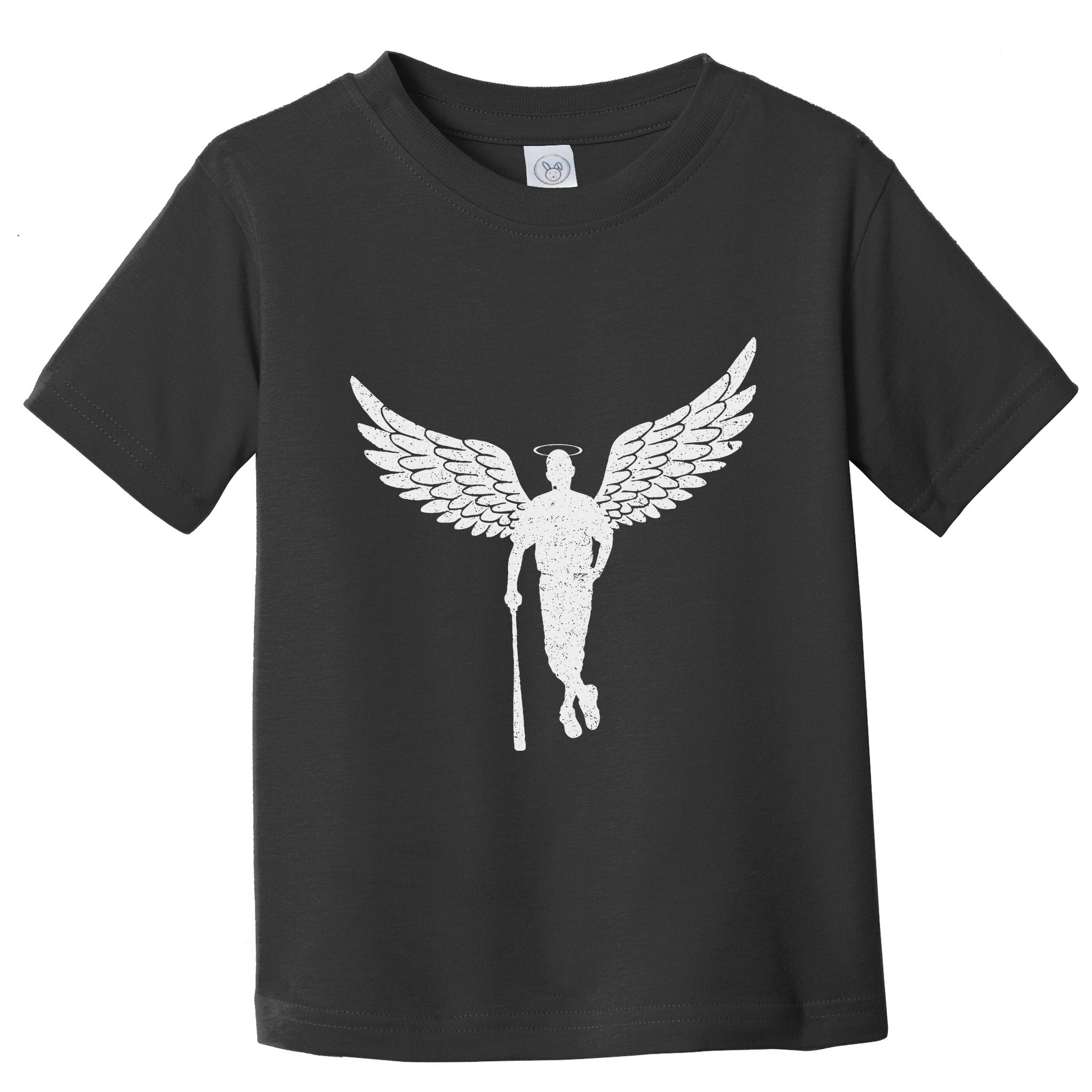 Vintage Angel Baseball Player With Halo And Wings Toddler T-Shirt