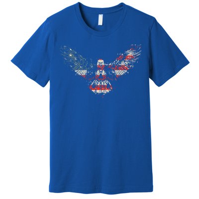 Vintage American Bald Eagle Flag American Flag Gift Premium T-Shirt