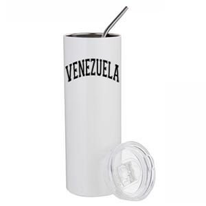 Venezuela Arched Black Text Funny Gift Stainless Steel Tumbler