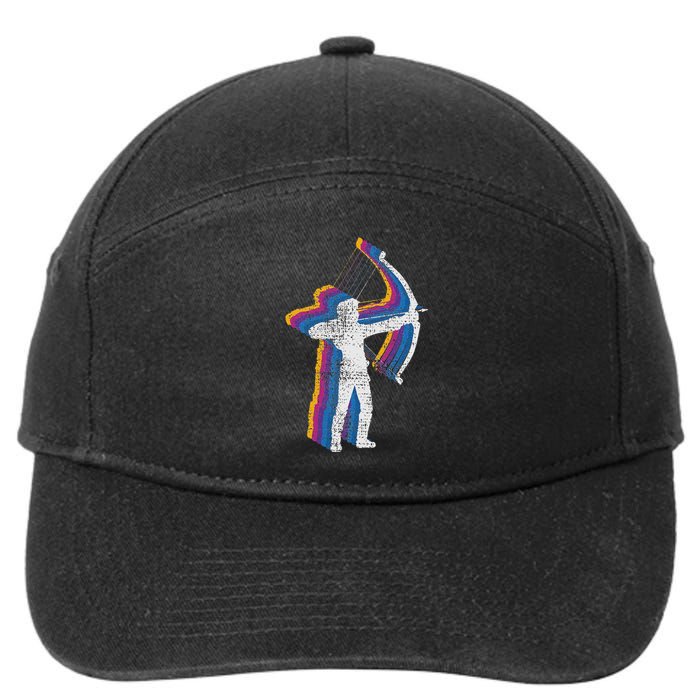 Vintage Archery Bow Hunting 7-Panel Snapback Hat