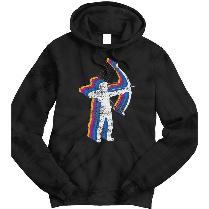 Vintage Archery Bow Hunting Tie Dye Hoodie