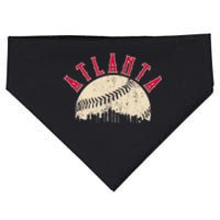 Vintage Atlanta Baseball Skyline USA-Made Doggie Bandana