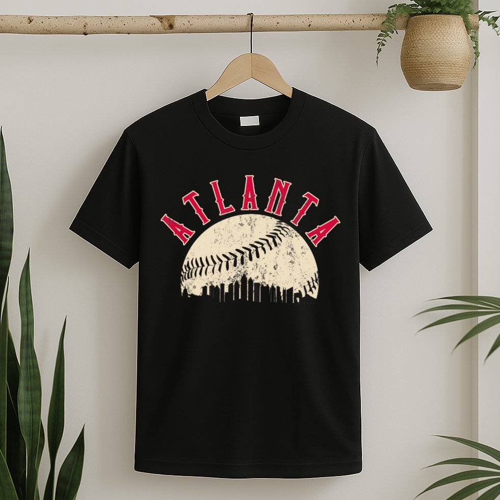 Vintage Atlanta Baseball Skyline T-Shirt