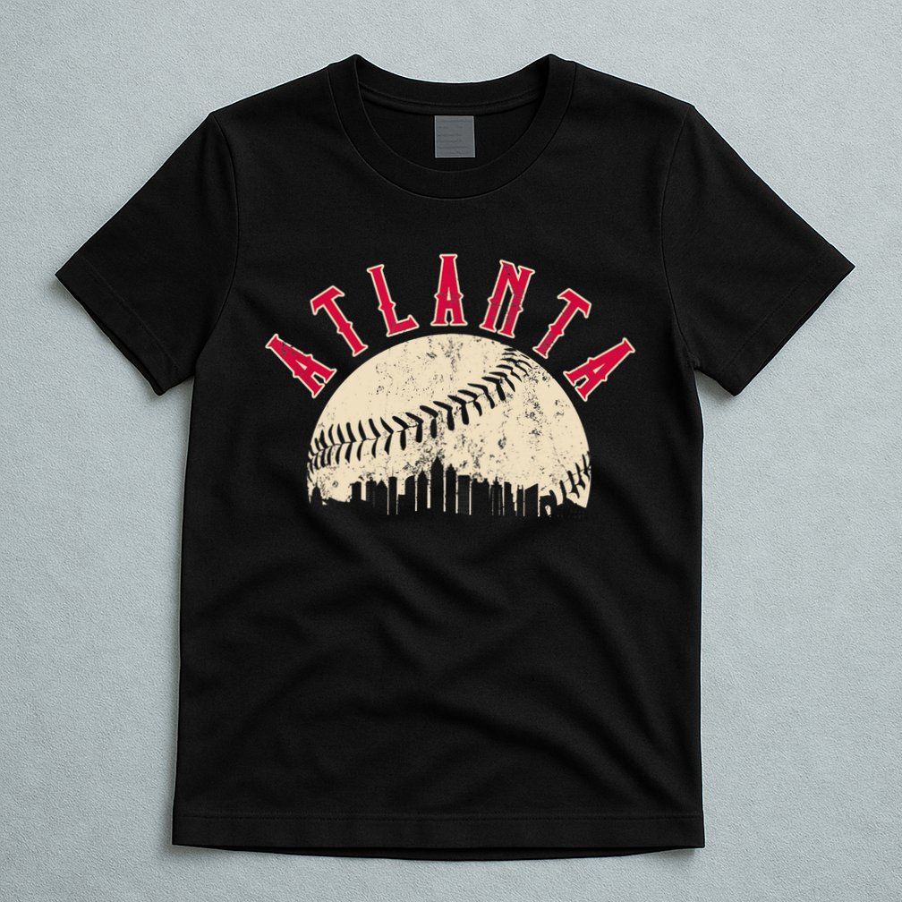 Vintage Atlanta Baseball Skyline T-Shirt