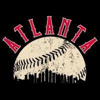 Vintage Atlanta Baseball Skyline T-Shirt