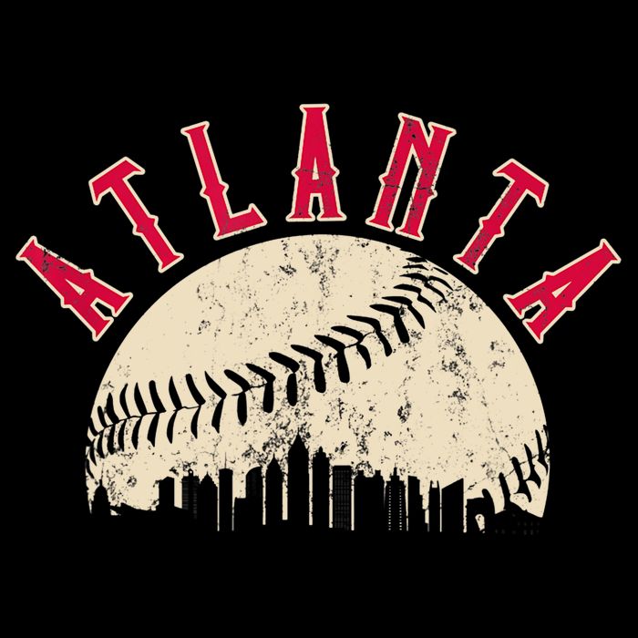 Vintage Atlanta Baseball Skyline T-Shirt
