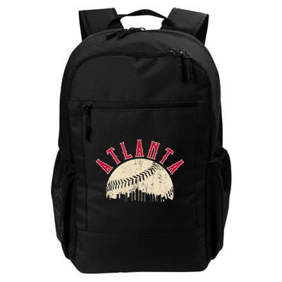 Vintage Atlanta Baseball Skyline Backpack