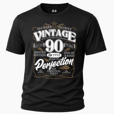 Vintage All Bark No Bite 90th Birthday Est 1935 Performance Shirt