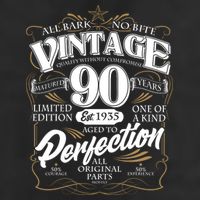 Vintage All Bark No Bite 90th Birthday Est 1935 Beanie