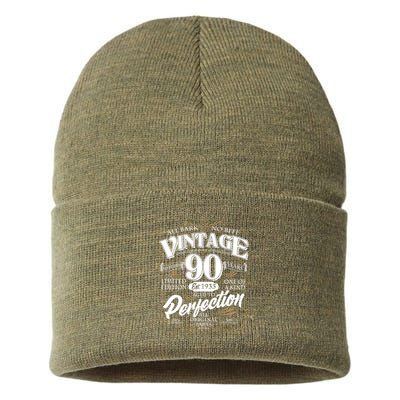 Vintage All Bark No Bite 90th Birthday Est 1935 Sustainable Knit Beanie