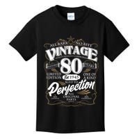 Vintage All Bark No Bite 80th Birthday Est 1945 Kids T-Shirt