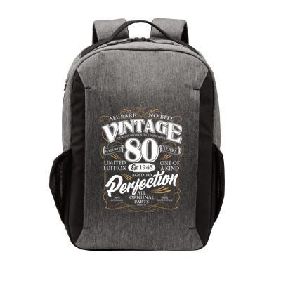 Vintage All Bark No Bite 80th Birthday Est 1945 Vector Backpack