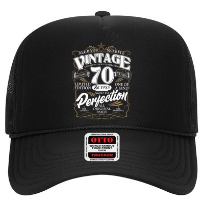 Vintage All Bark No Bite 70th Birthday Est 1955 Trucker Hat