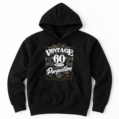 Vintage All Bark No Bite 60th Birthday Est 1965 Hoodie