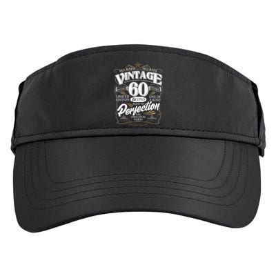 Vintage All Bark No Bite 60th Birthday Est 1965 Adult Drive Performance Visor