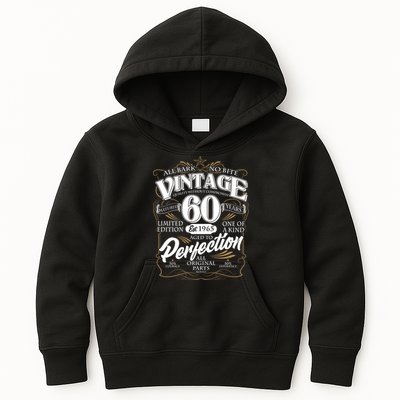 Vintage All Bark No Bite 60th Birthday Est 1965 Kids Hoodie