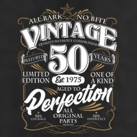 Vintage All Bark No Bite 50th Birthday Est 1975 Beanie