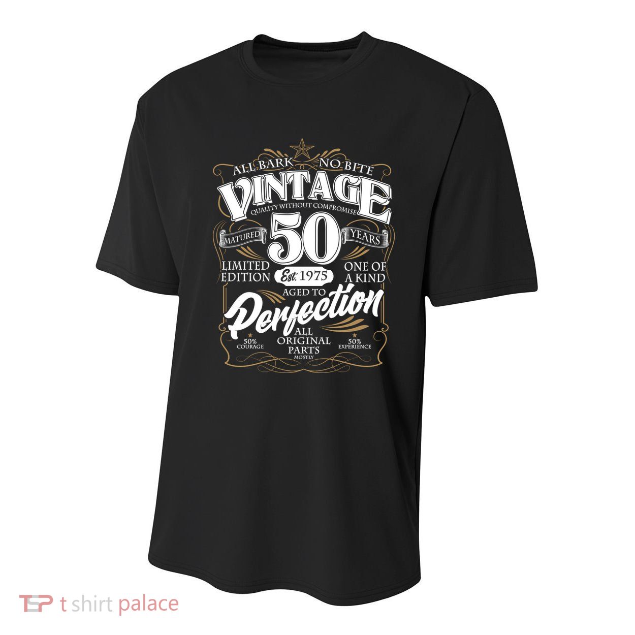 Vintage All Bark No Bite 50th Birthday Est 1975 Youth Performance Sprint T-Shirt