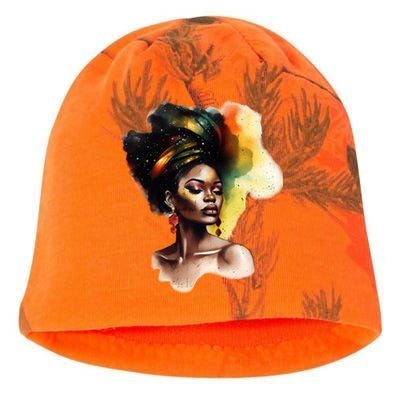 Vibrant Afro Beauty Junenth Black Freedom Black History Gift Kati - Camo Knit Beanie