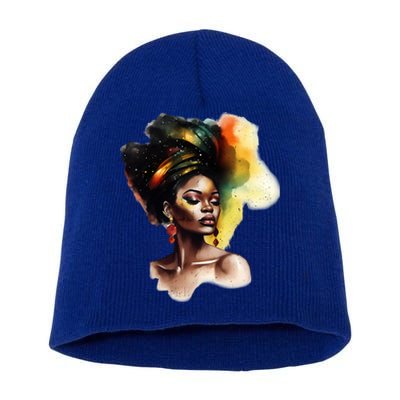 Vibrant Afro Beauty Junenth Black Freedom Black History Gift Short Acrylic Beanie