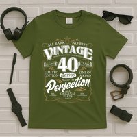 Vintage All Bark No Bite 40th Birthday Est 1985 T-Shirt