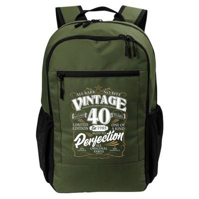Vintage All Bark No Bite 40th Birthday Est 1985 Backpack