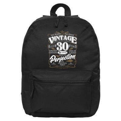 Vintage All Bark No Bite 30th Birthday Est 1995 16 in Basic Backpack