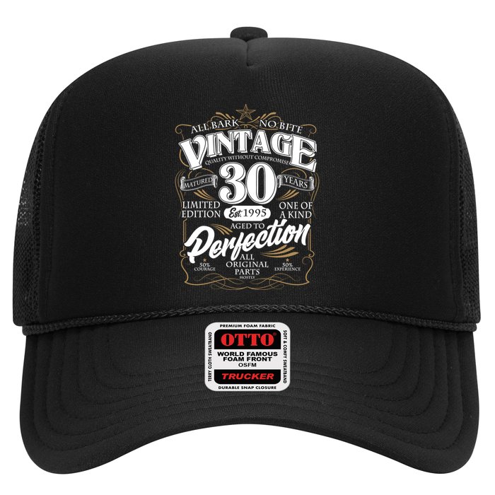 Vintage All Bark No Bite 30th Birthday Est 1995 Trucker Hat