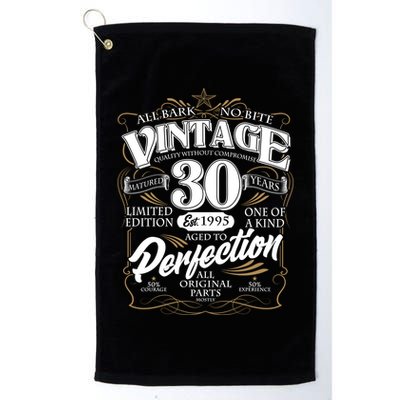 Vintage All Bark No Bite 30th Birthday Est 1995 Golf Towel