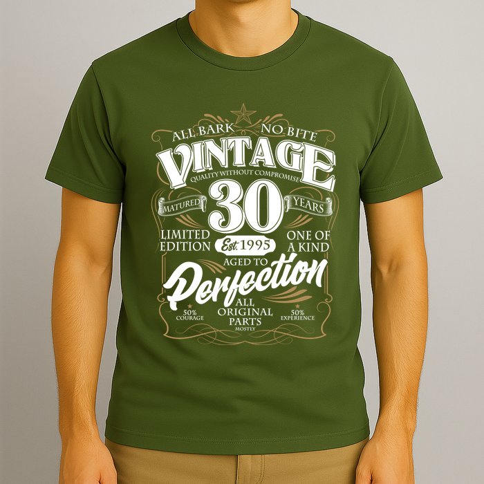 Vintage All Bark No Bite 30th Birthday Est 1995 T-Shirt