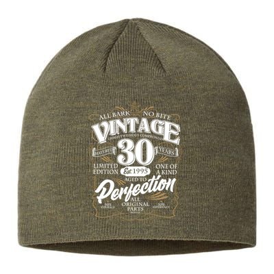 Vintage All Bark No Bite 30th Birthday Est 1995 Sustainable Beanie