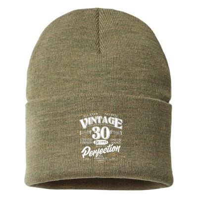 Vintage All Bark No Bite 30th Birthday Est 1995 Sustainable Knit Beanie