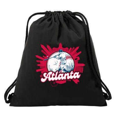 Vintage Atlanta Baseball Drawstring Bag