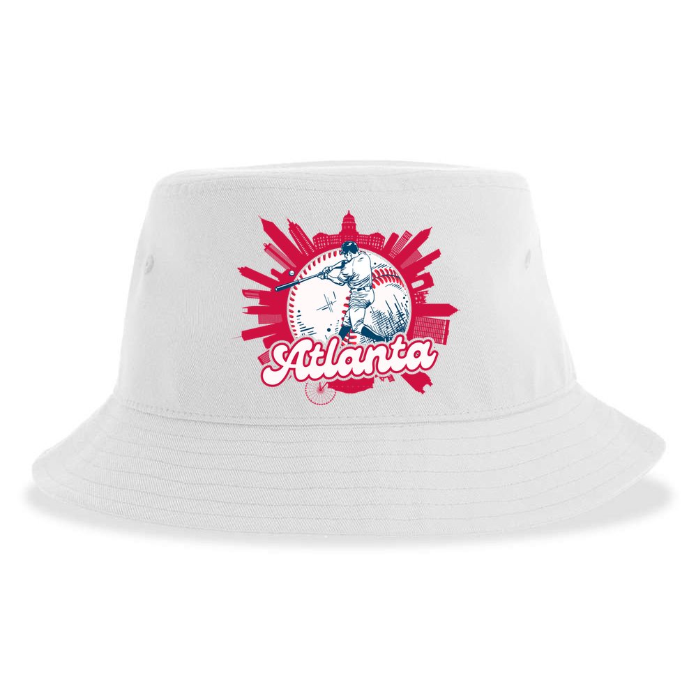 Vintage Atlanta Baseball Sustainable Bucket Hat