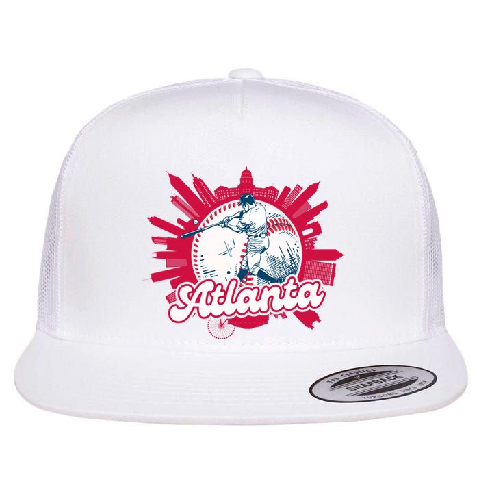 Vintage Atlanta Baseball Flat Bill Trucker Hat