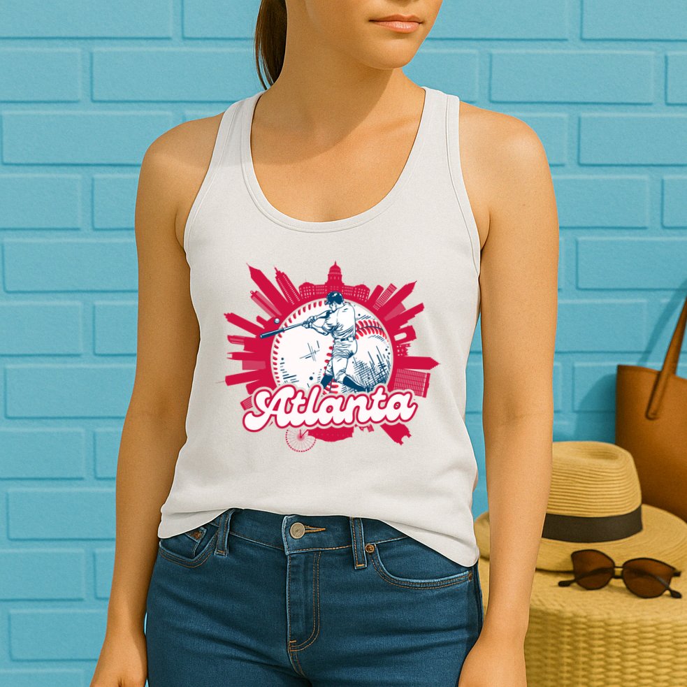 Vintage Atlanta Baseball Womens Tank Top
