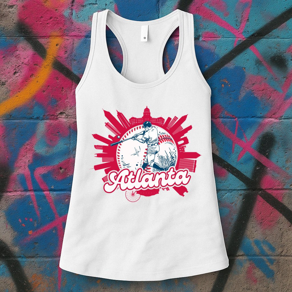 Vintage Atlanta Baseball Womens Tank Top