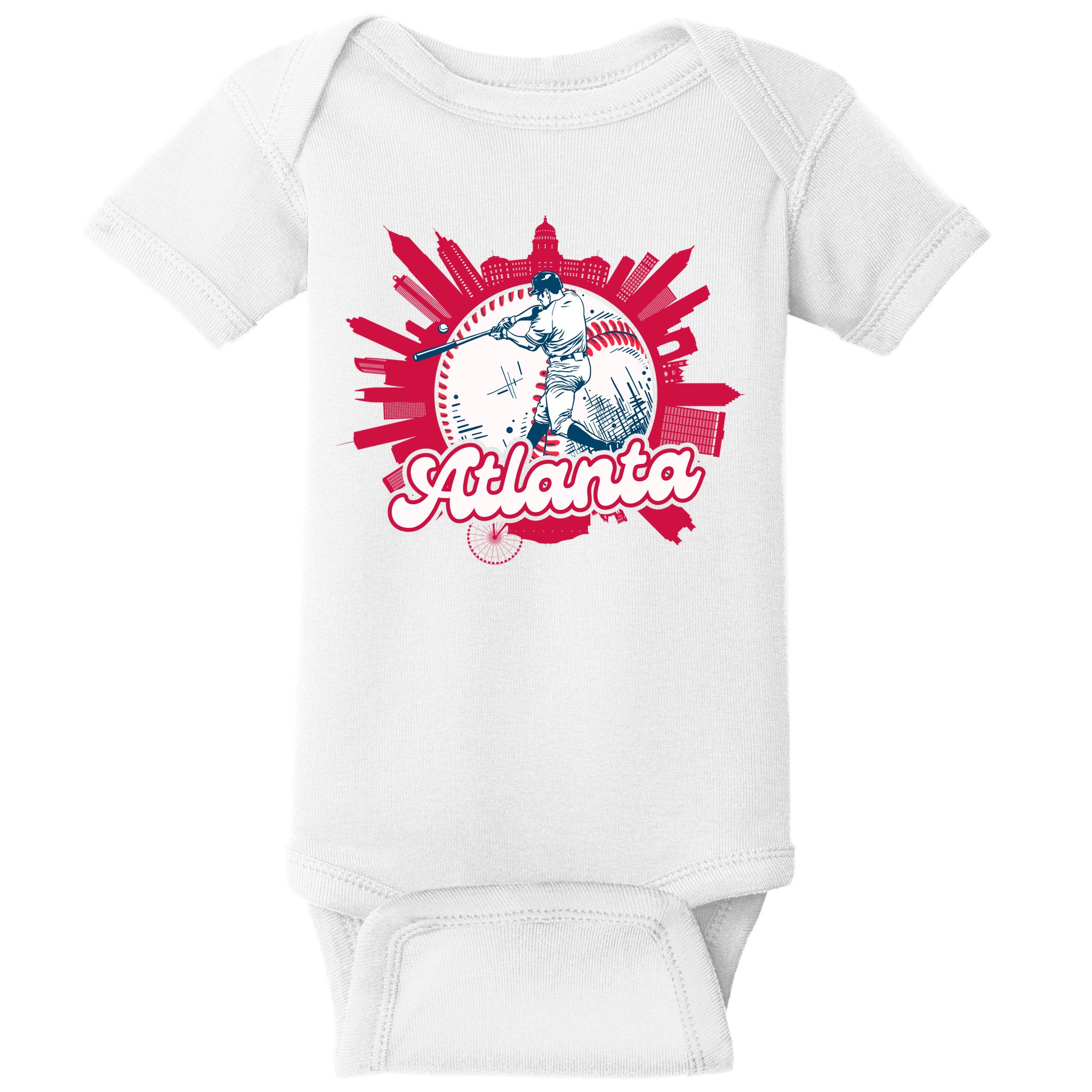 Vintage Atlanta Baseball Baby Bodysuit