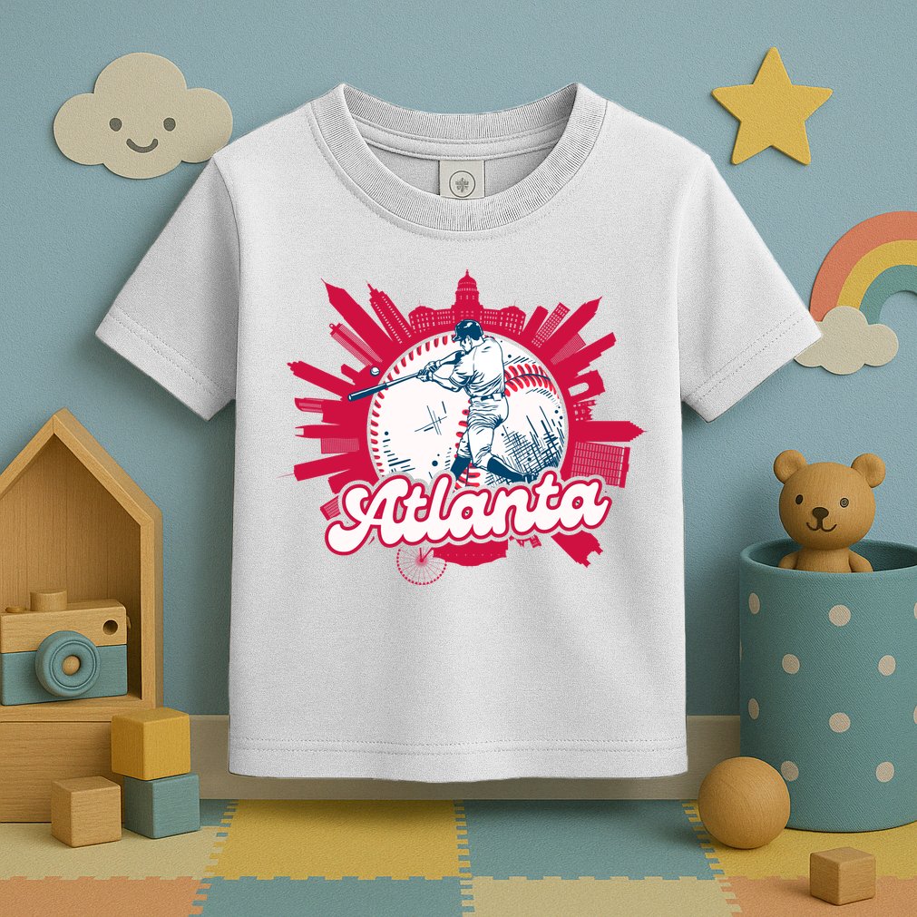 Vintage Atlanta Baseball Toddler T-Shirt