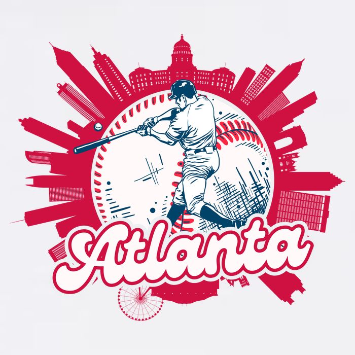 Vintage Atlanta Baseball Toddler T-Shirt
