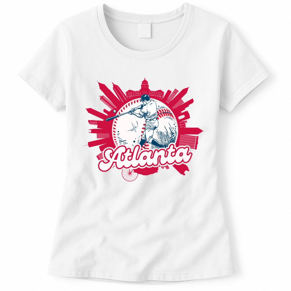 Vintage Atlanta Baseball Womens T-Shirt